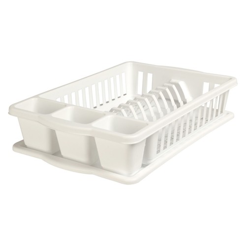 White plastic dish - plastic,