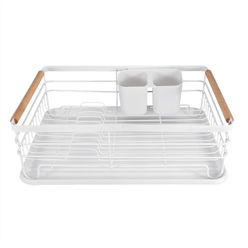 White draining rack dish - white,